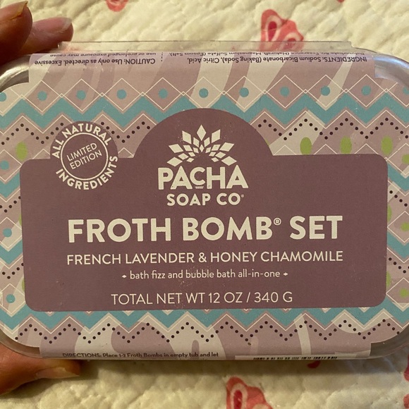 Froth Bomb Set French Lavender & Honey Chamomile Bath Fizz and Bubble - Picture 7 of 7